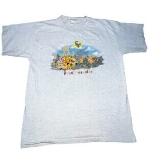 Vintage Disney Store Winnie The Pooh Hayride Halloween embroidered  T-shirt LG